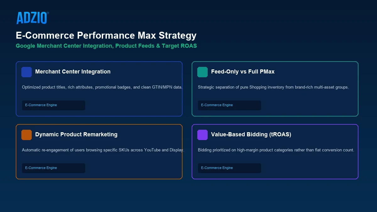 E-Commerce Performance Max and Google Merchant Center Architecture by AdZio
