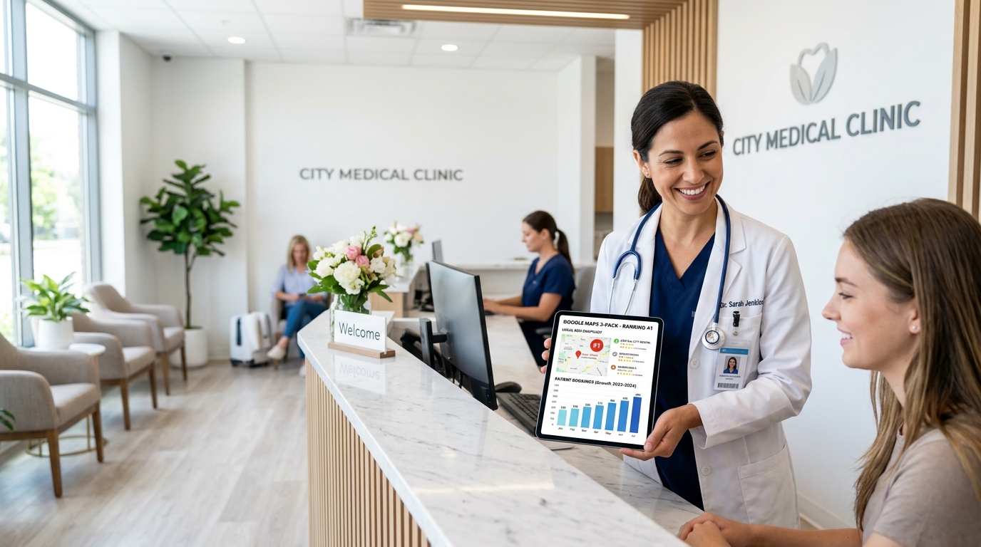 SEO ranking growth for polyclinics and diagnostic centers on Google Maps